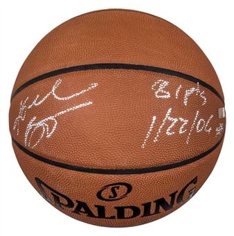 Kobe Bryant Autographed and Inscribed "81 Pts" Spalding Basketball (Panini COA)
